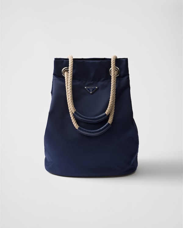 ブラック ウールxカシミヤx Re-Nylon ネックウォーマー | PRADA