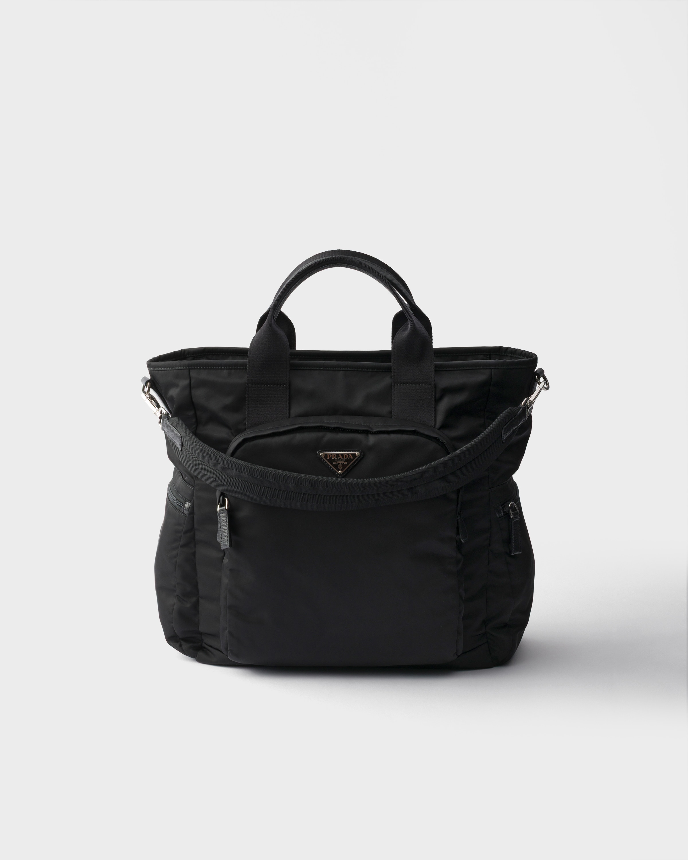 ブラック Re-nylon And Saffiano Leather Tote Bag | PRADA - 日本