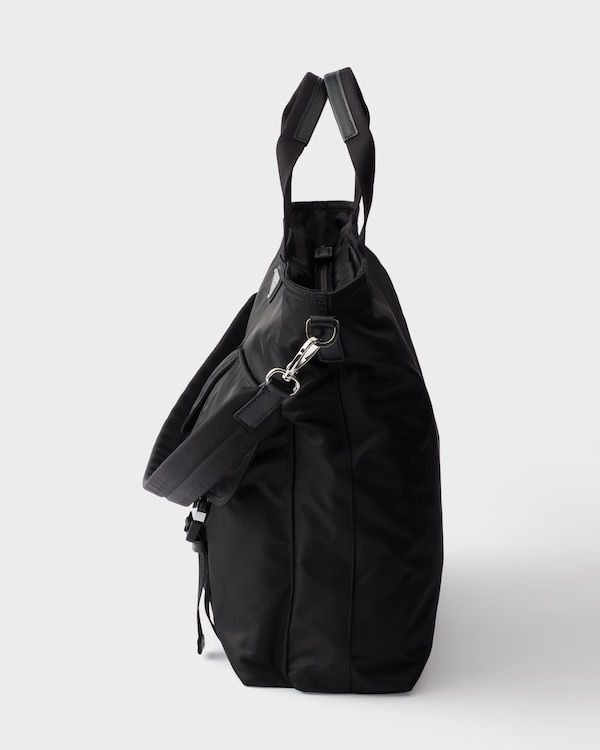 Prada Explore Re-Nylon and leather tote bag - Black Prada Explore Re-Nylon and leather tote bag - Black