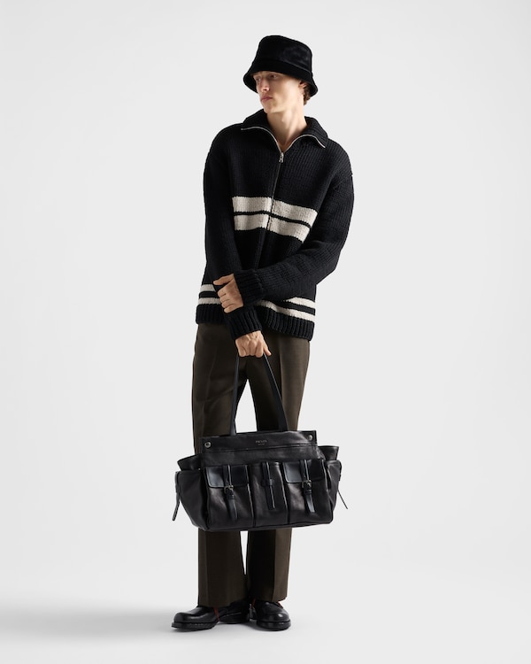 Prada Route leather tote bag - Black Prada Route leather tote bag - Black