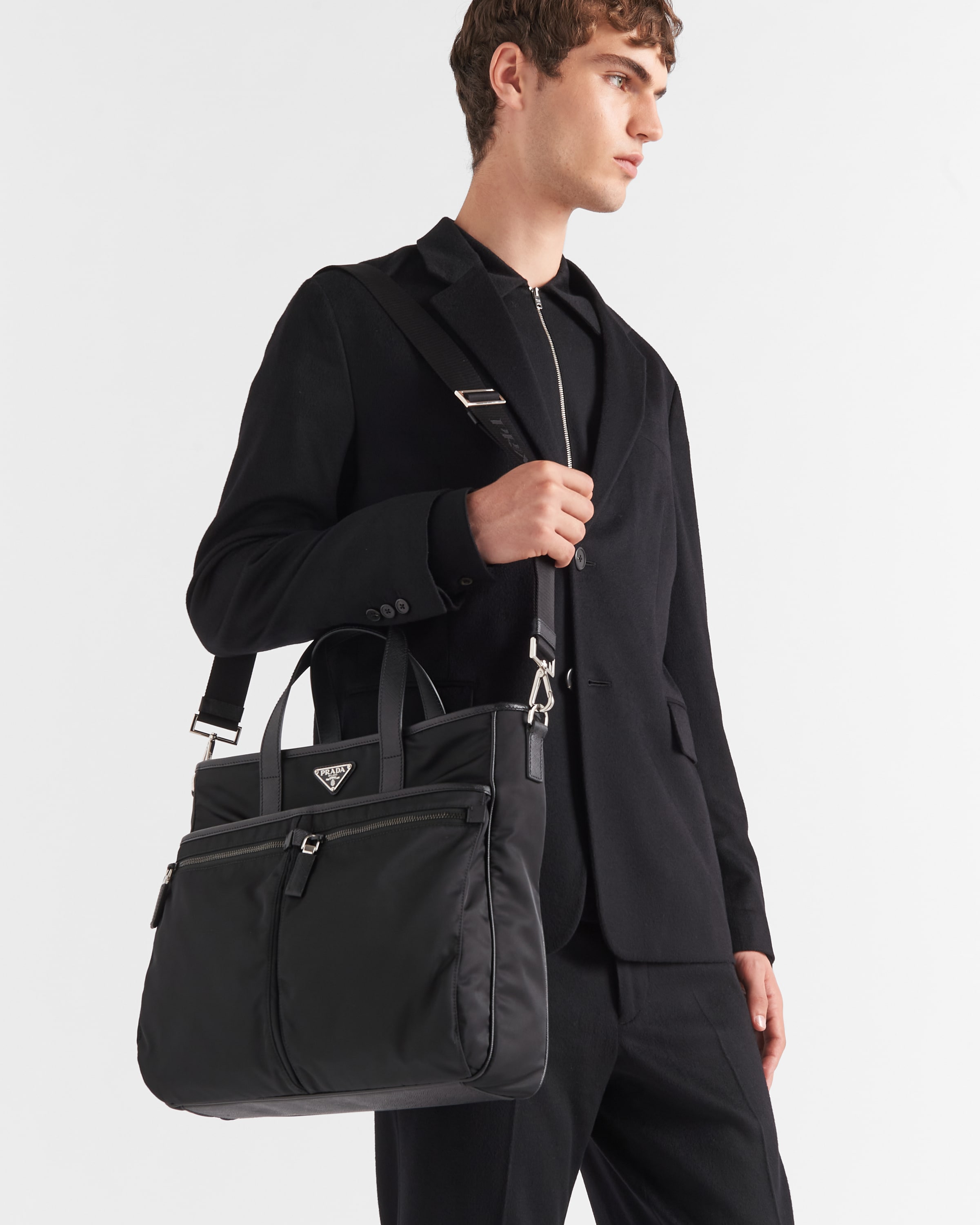 Prada nylon tessuto saffiano top