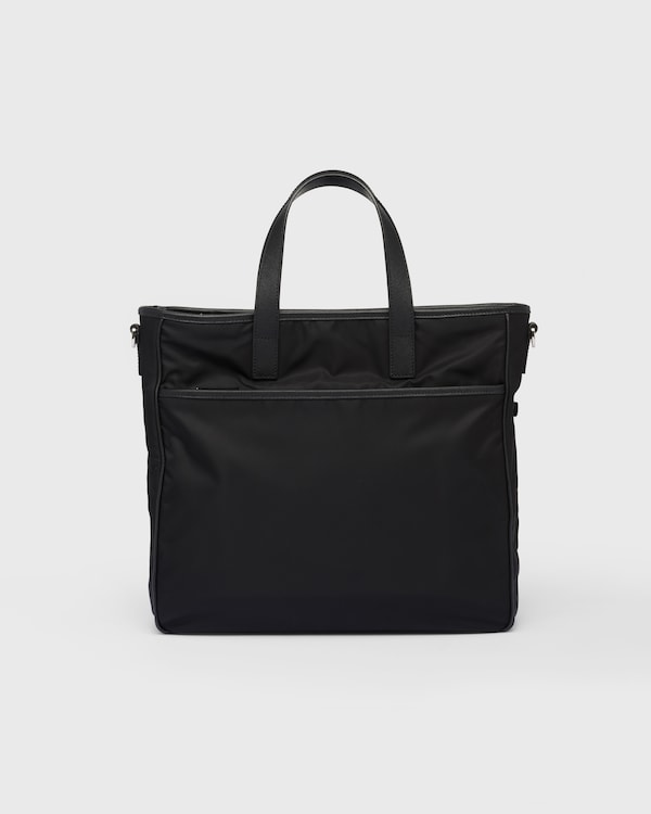 Re-Nylon and Saffiano leather tote bag Re-Nylon and Saffiano leather tote bag