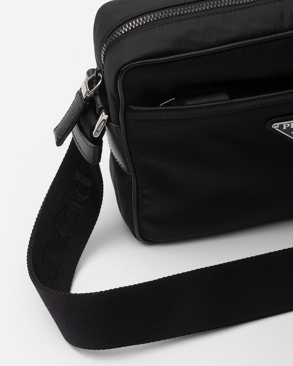 Re-Nylon and Saffiano shoulder bag Re-Nylon and Saffiano shoulder bag