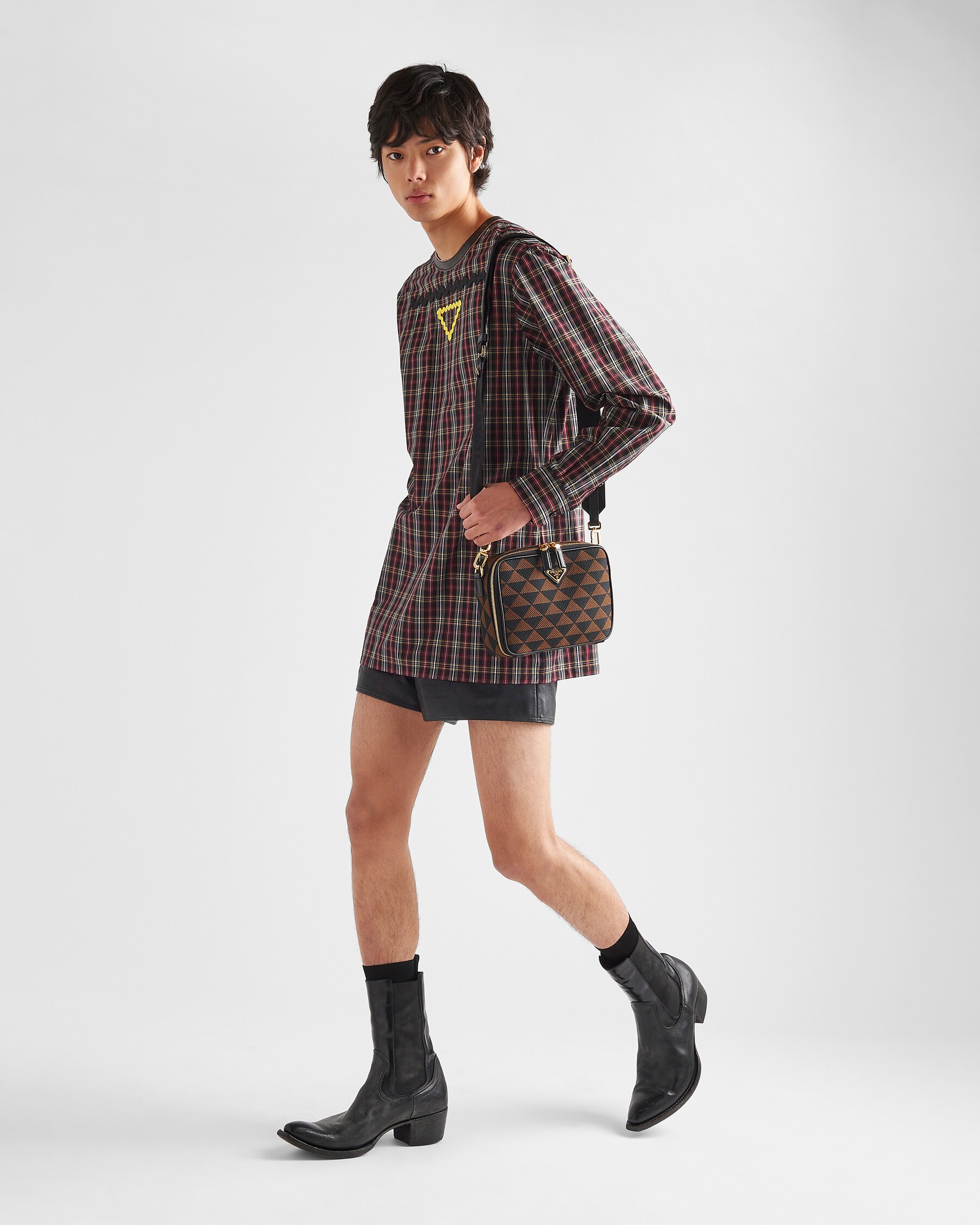 Prada 2026 Sienna Bag Brown Black Calfskin 345782