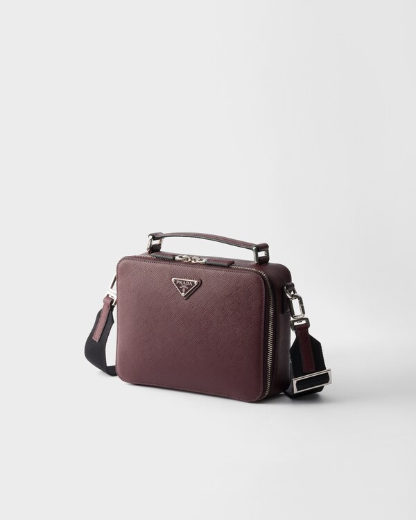 Sac Prada Brique en cuir Saffiano - Bordeaux Sac Prada Brique en cuir Saffiano - Bordeaux