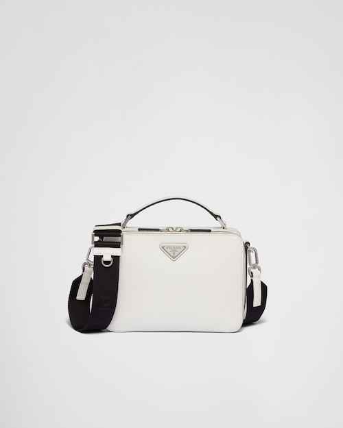 Bolso Prada Brique de piel Saffiano Blanco | Prada