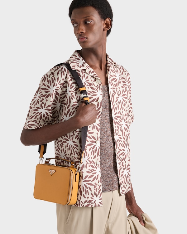 Prada Brique medium Saffiano leather bag - Amber Prada Brique medium Saffiano leather bag - Amber