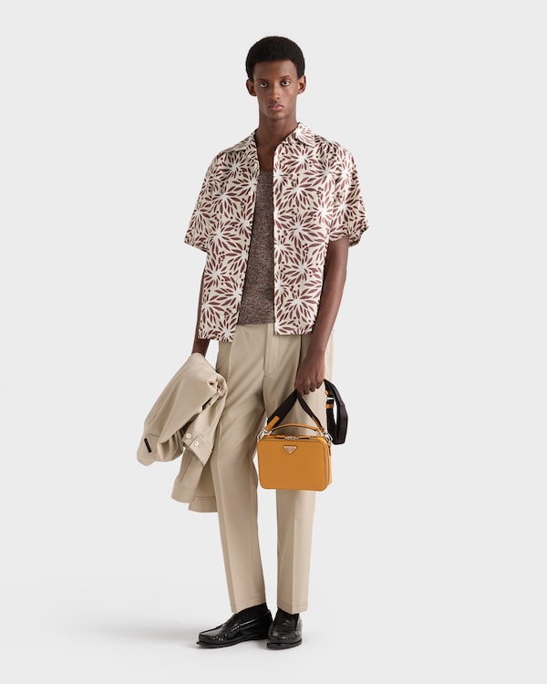 Prada Brique medium Saffiano leather bag - Amber Prada Brique medium Saffiano leather bag - Amber