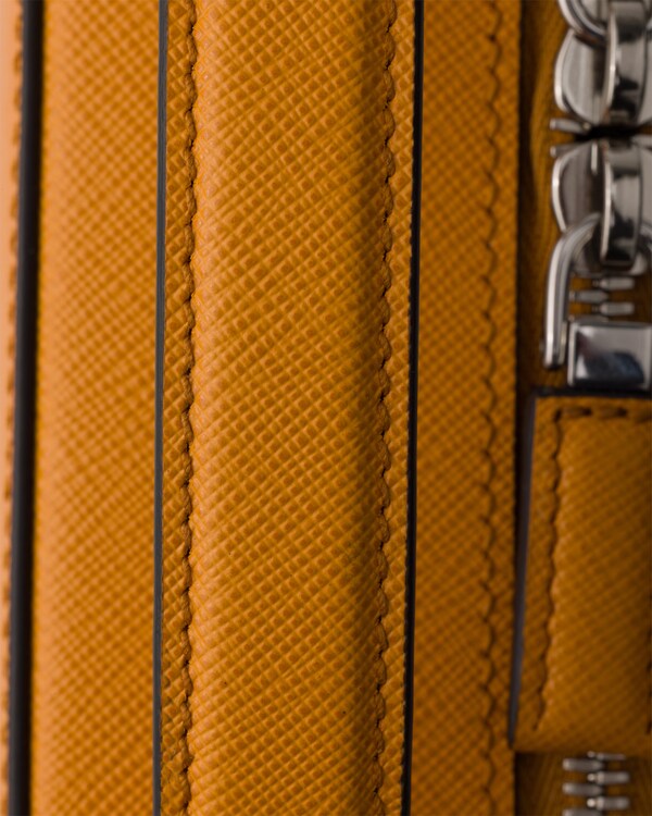 Prada Brique medium Saffiano leather bag - Amber Prada Brique medium Saffiano leather bag - Amber
