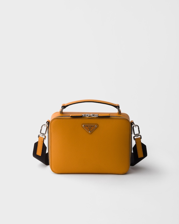 Prada Brique medium Saffiano leather bag - Amber Prada Brique medium Saffiano leather bag - Amber
