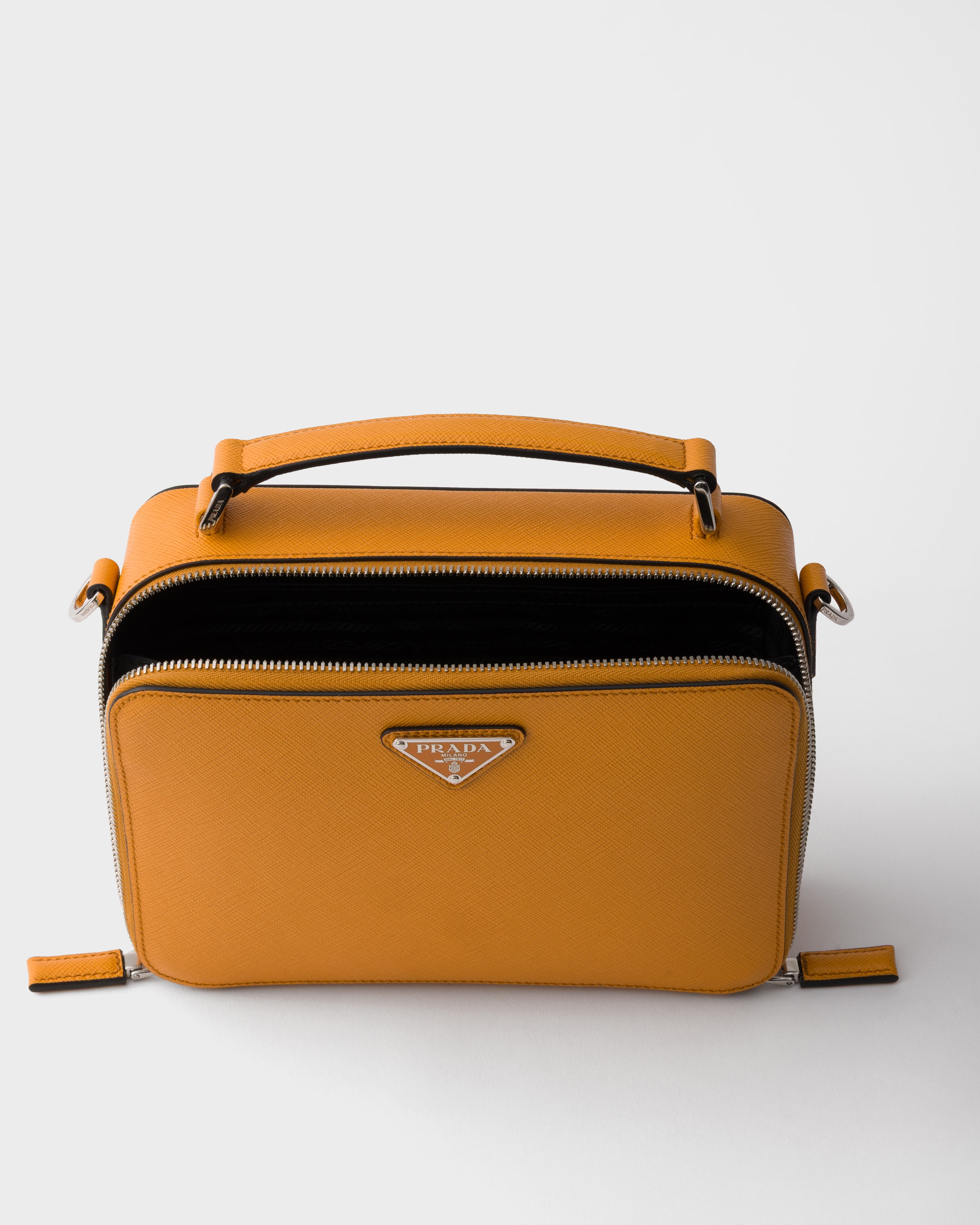 Amber Prada Brique Medium Saffiano Leather Bag | PRADA - United States