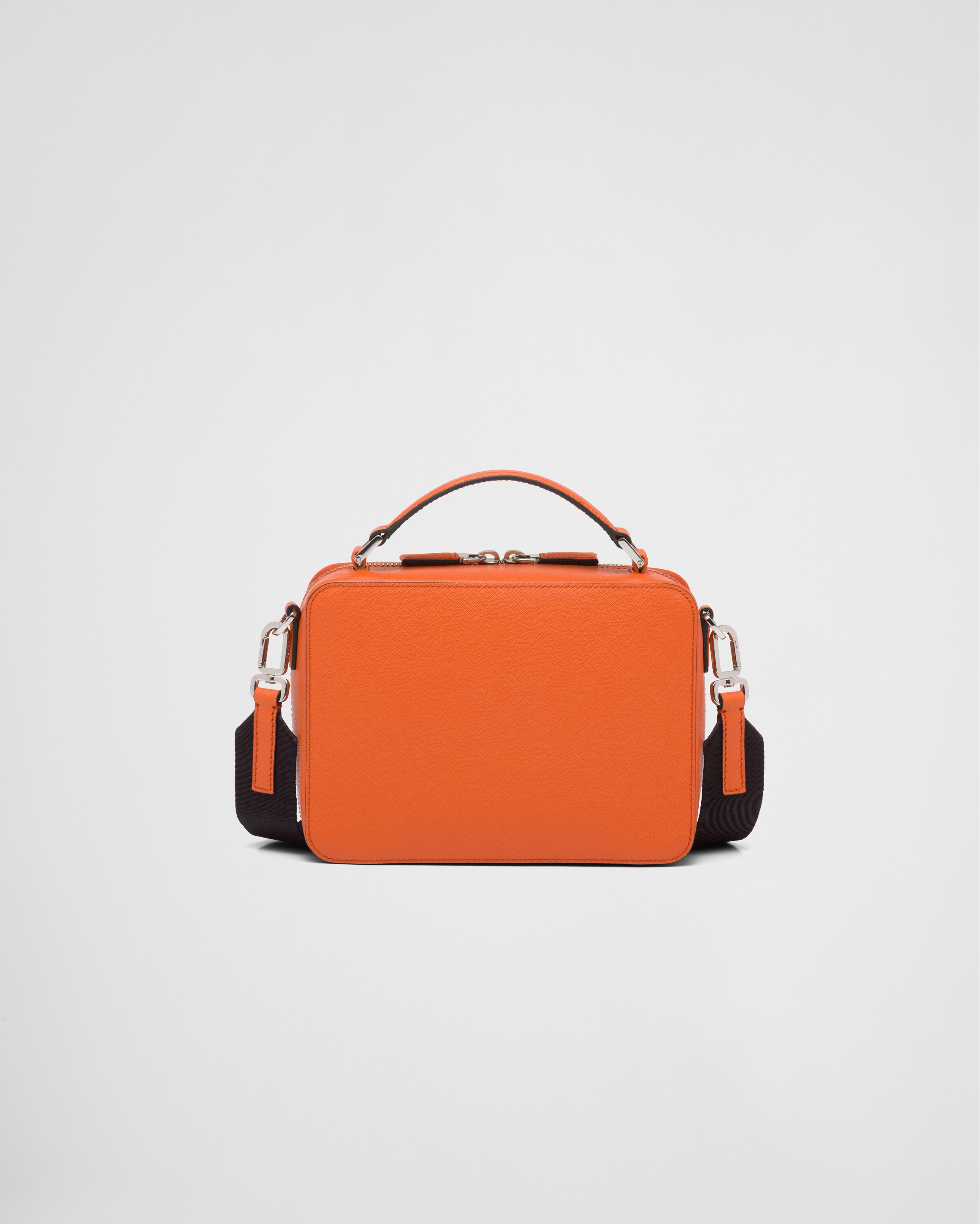 Papaya Prada Brique Saffiano leather bag | Prada