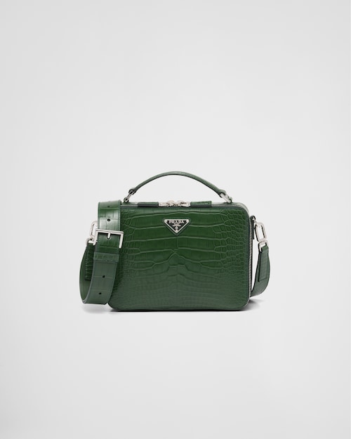 Top 97+ imagen prada crocodile clutch