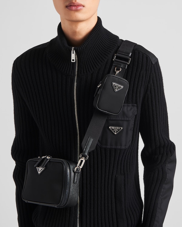 Prada Brique Re-Nylon and Saffiano leather bag Prada Brique Re-Nylon and Saffiano leather bag