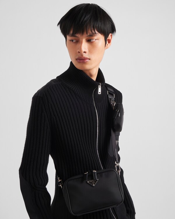 Prada Brique Re-Nylon and Saffiano leather bag Prada Brique Re-Nylon and Saffiano leather bag