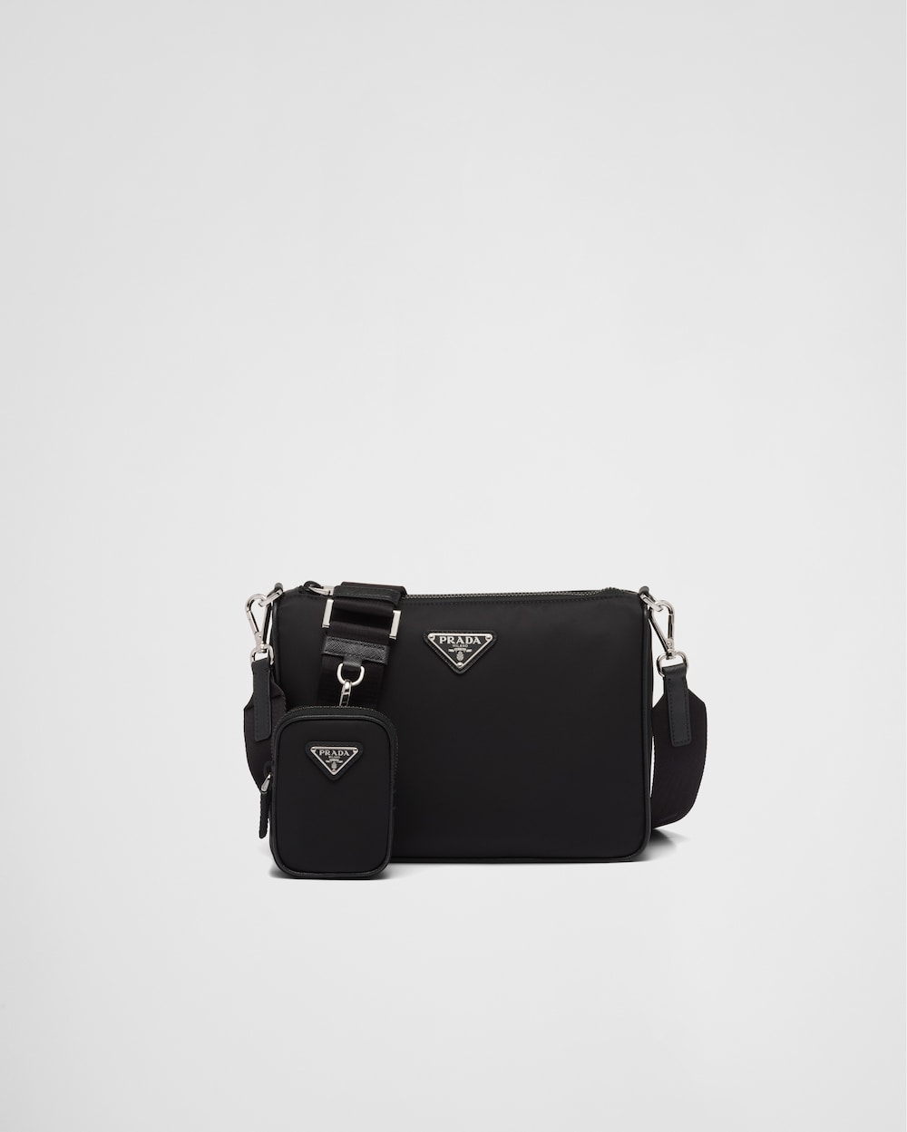 Re Nylon And Saffiano Leather Shoulder Bag