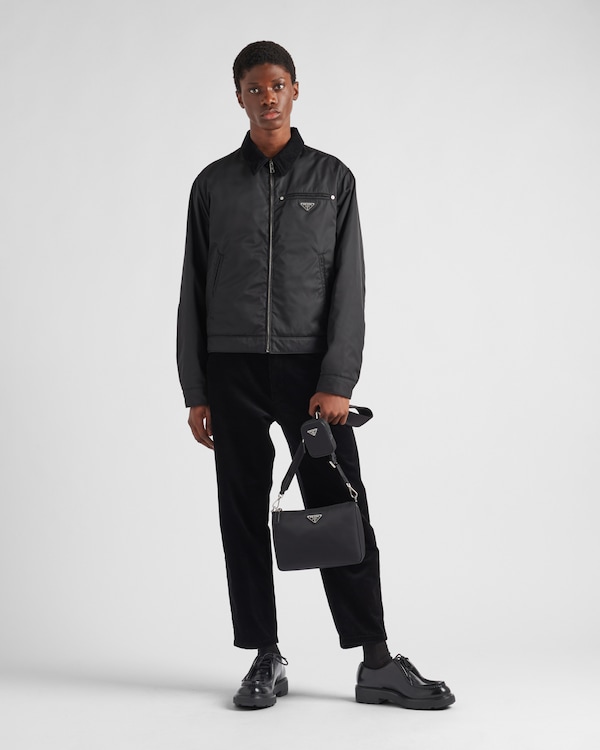 Re-Nylon and Saffiano leather shoulder bag Re-Nylon and Saffiano leather shoulder bag