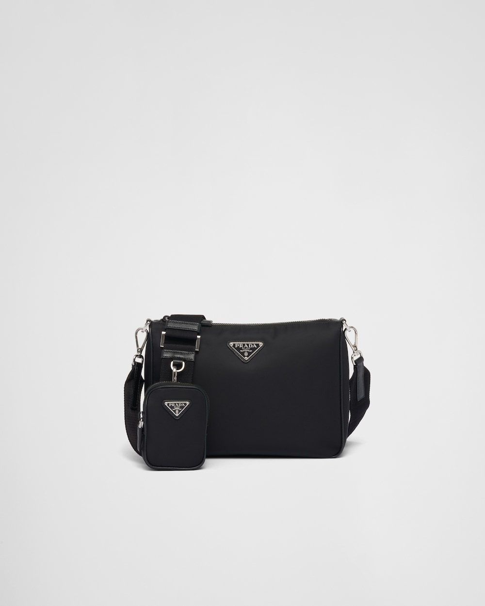 Re Nylon And Saffiano Leather Shoulder Bag