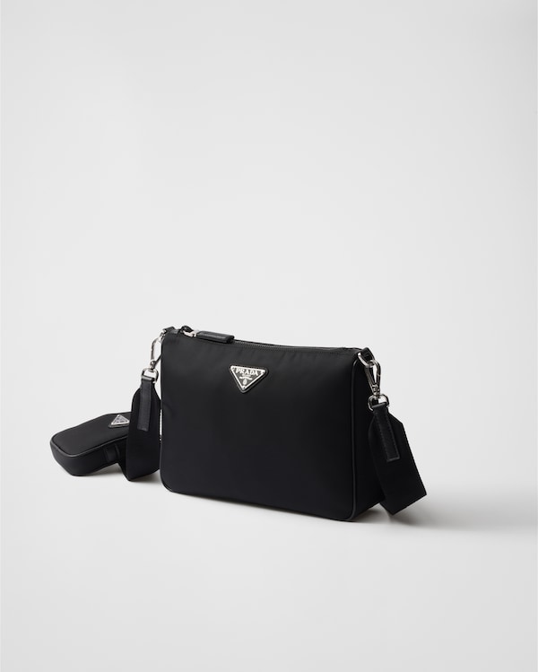 Re-Nylon and Saffiano leather shoulder bag Re-Nylon and Saffiano leather shoulder bag