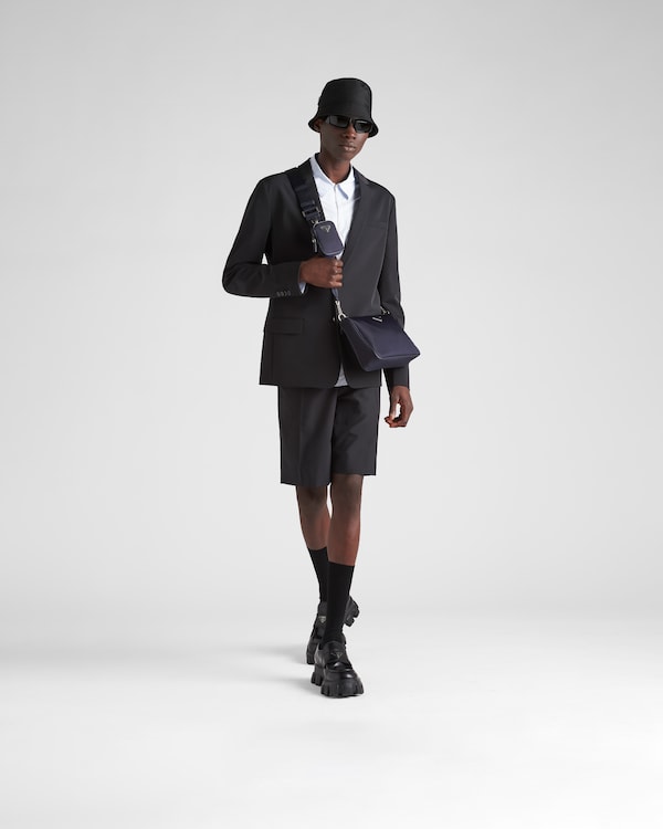 Re-Nylon and Saffiano leather shoulder bag Re-Nylon and Saffiano leather shoulder bag