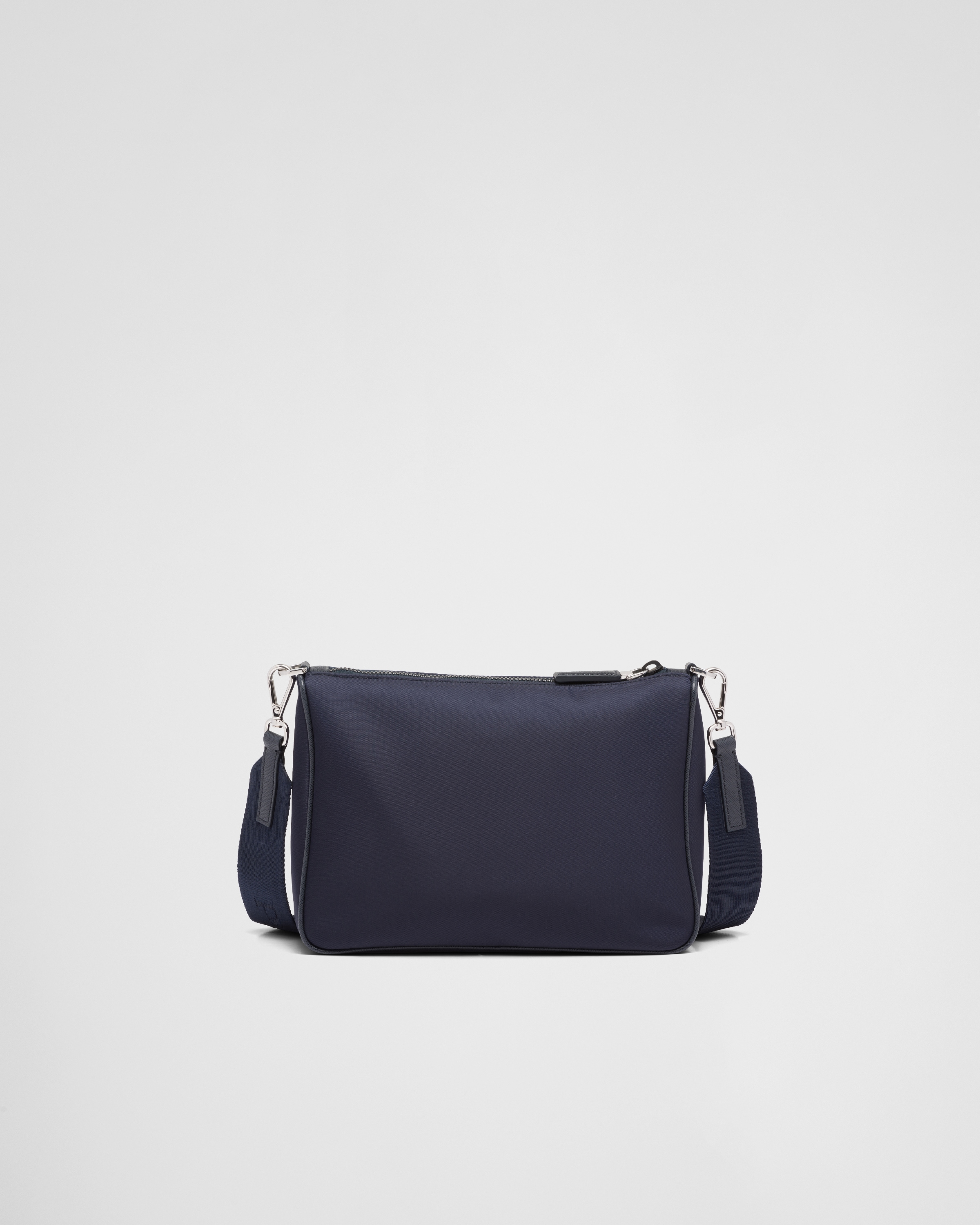 Navy Re-nylon And Saffiano Leather Smartphone Case