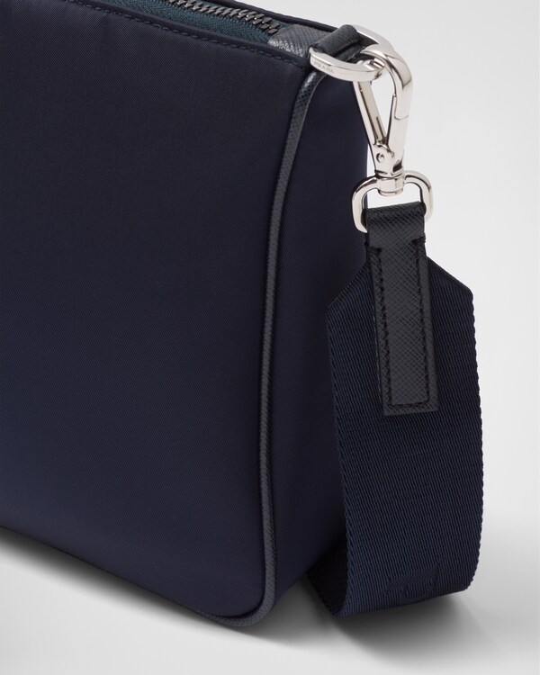 Re-Nylon and Saffiano leather shoulder bag Re-Nylon and Saffiano leather shoulder bag