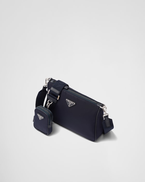 Re-Nylon and Saffiano leather shoulder bag Re-Nylon and Saffiano leather shoulder bag