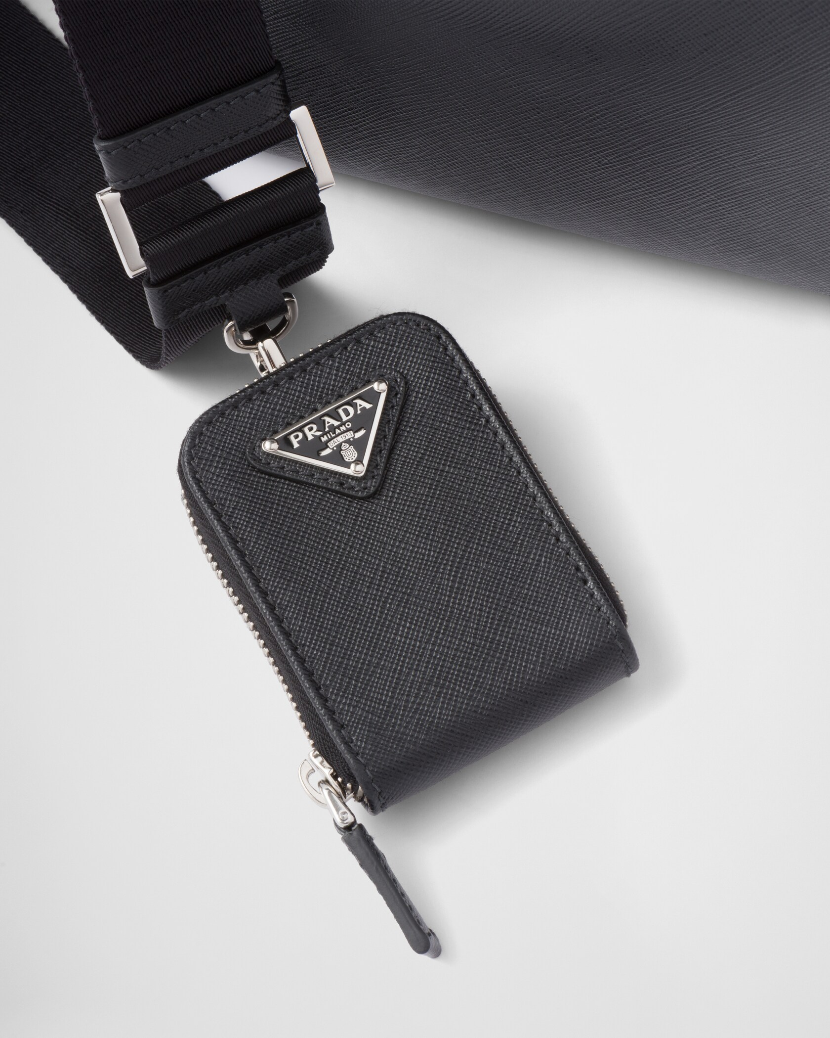 Black Saffianoleather Shoulder Bag PRADA