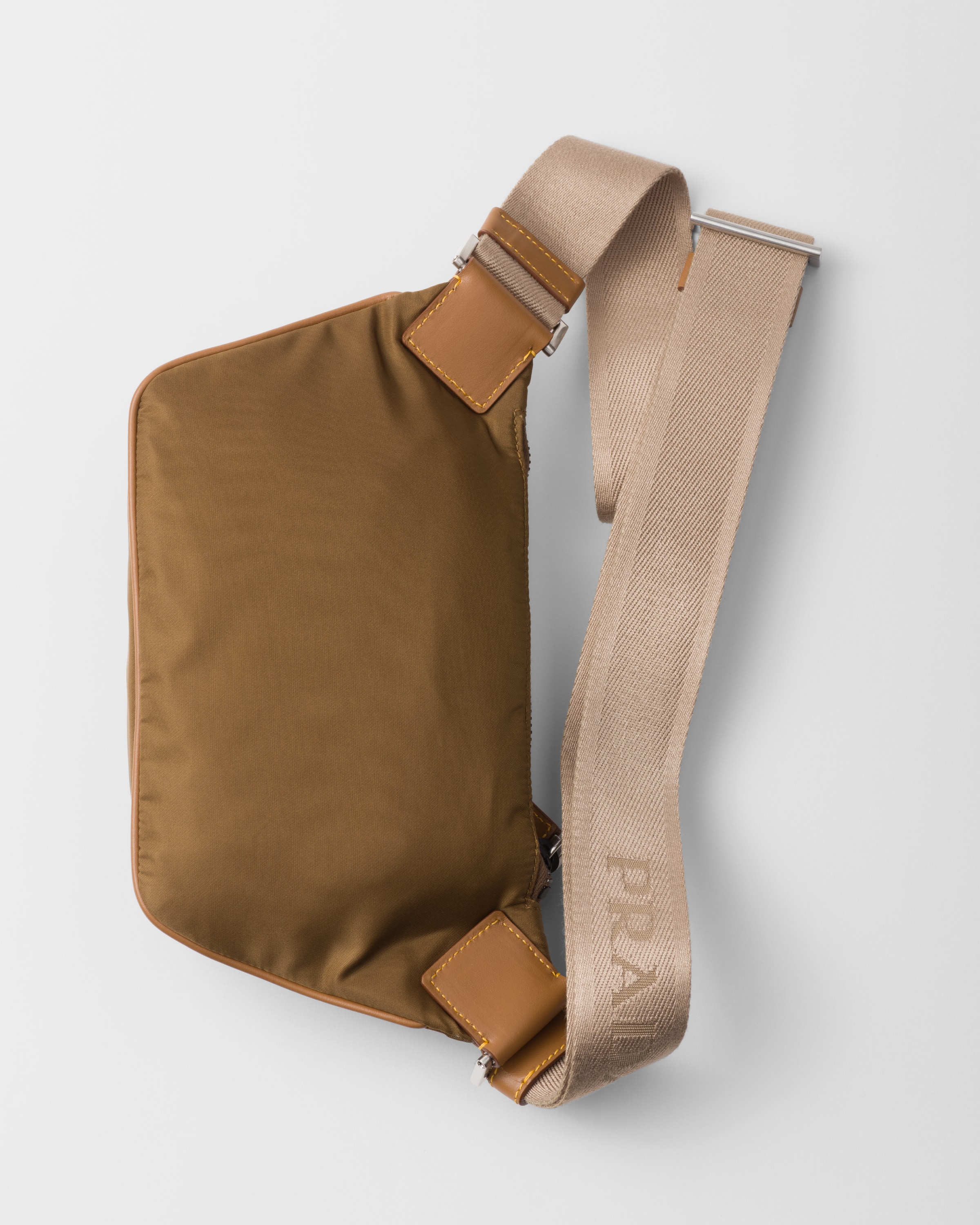 Prada Re-nylon Belt Bag In Brown