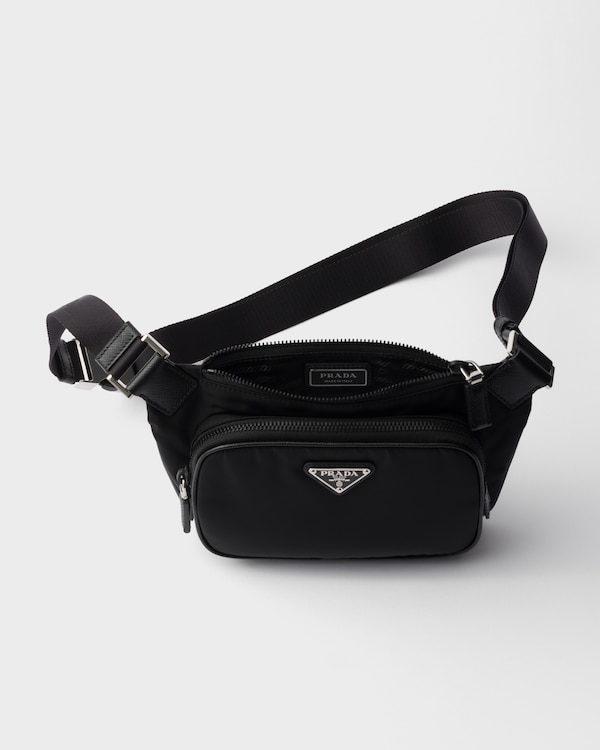 Sac porté épaule en Re-Nylon et cuir Saffiano Sac porté épaule en Re-Nylon et cuir Saffiano