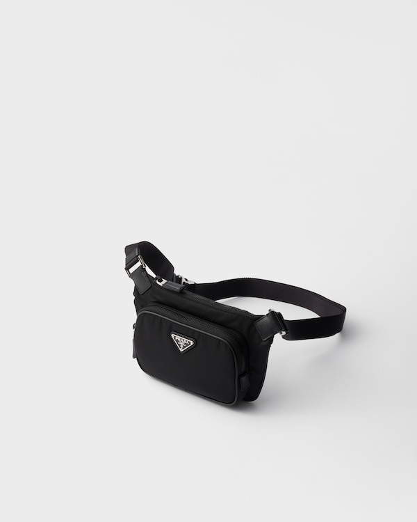 Sac porté épaule en Re-Nylon et cuir Saffiano Sac porté épaule en Re-Nylon et cuir Saffiano