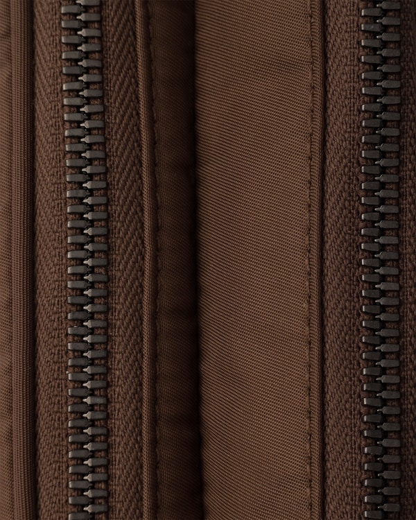 Sac porté épaule en Re-Nylon et cuir Saffiano - Terre De Sienne Sac porté épaule en Re-Nylon et cuir Saffiano - Terre De Sienne