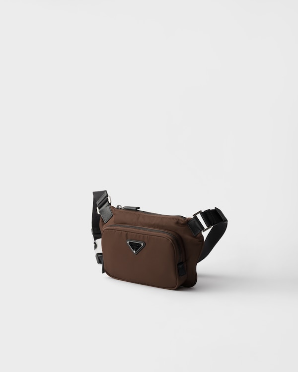 Sac porté épaule en Re-Nylon et cuir Saffiano - Terre De Sienne Sac porté épaule en Re-Nylon et cuir Saffiano - Terre De Sienne
