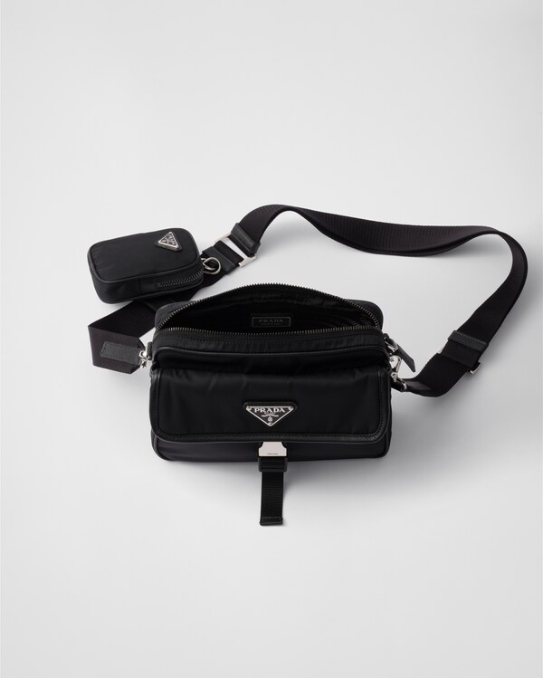 Sac porté épaule en Re-Nylon et cuir Saffiano Sac porté épaule en Re-Nylon et cuir Saffiano