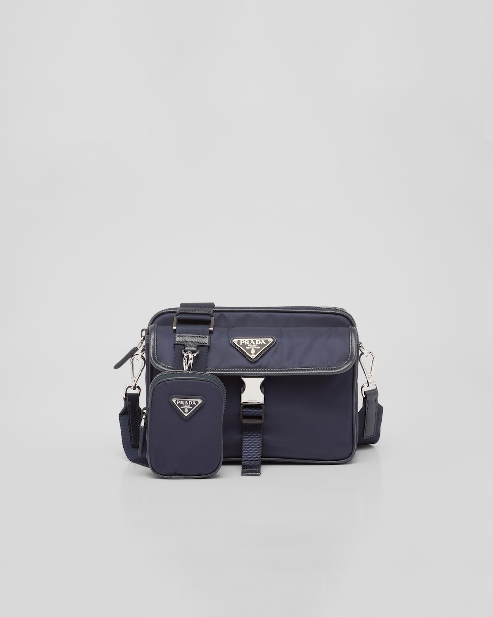 Re Nylon And Saffiano Leather Shoulder Bag