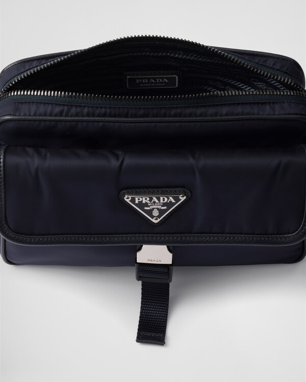 Re-Nylon and Saffiano leather shoulder bag Re-Nylon and Saffiano leather shoulder bag