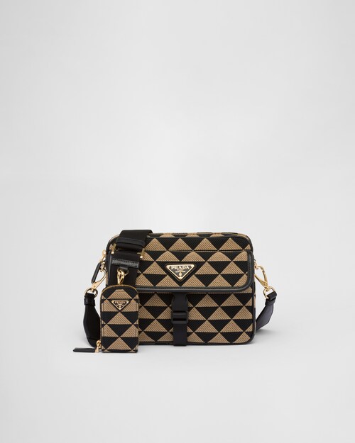 Prada Prada Symbole embroidered fabric bag 1