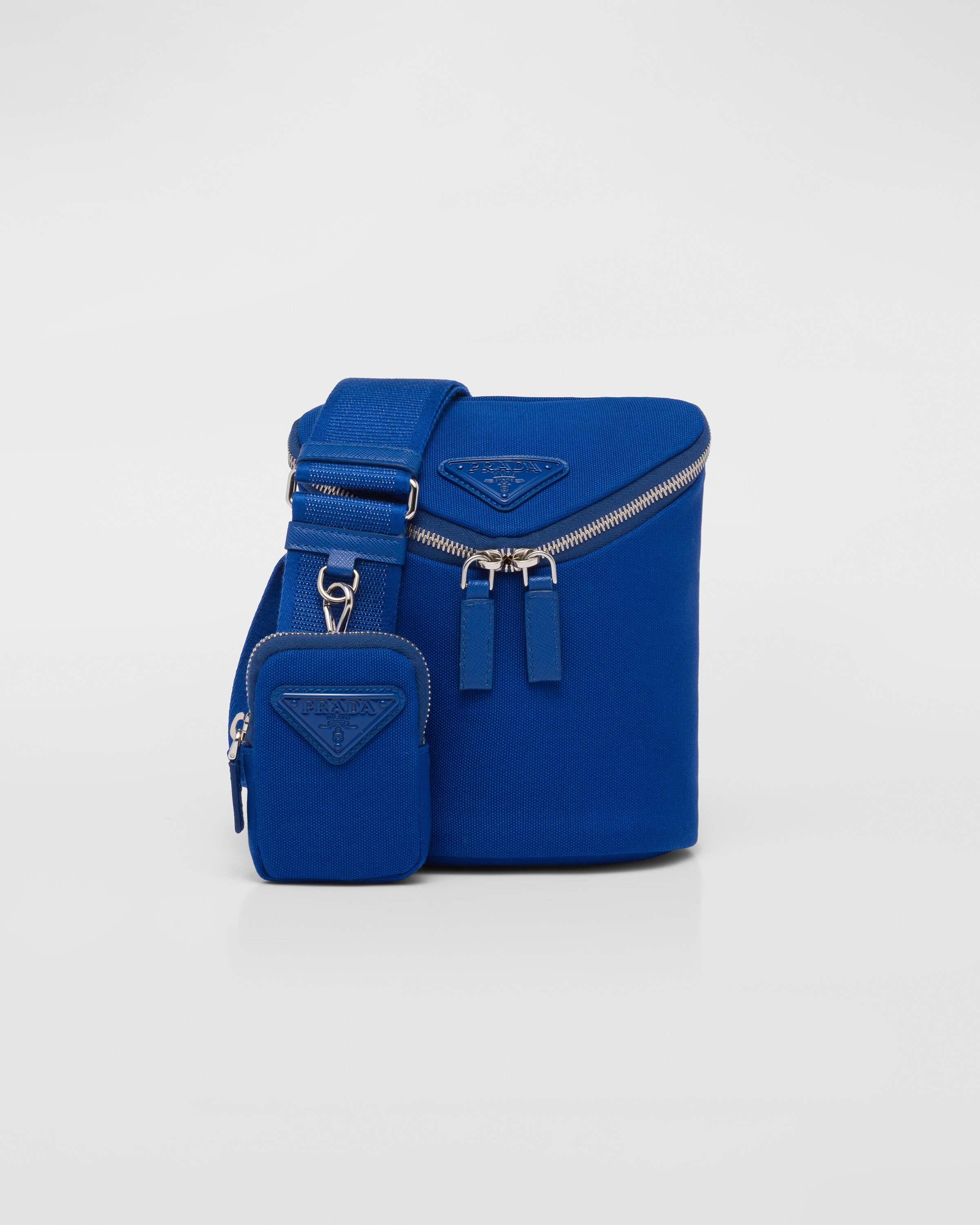 Borsa prada shop blu cobalto