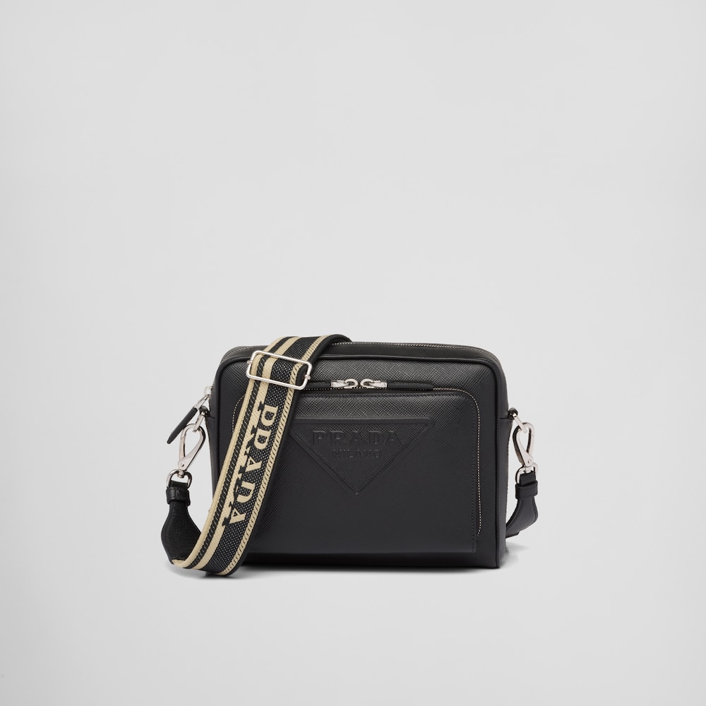 Black Saffiano leather shoulder bag Prada