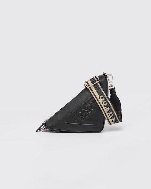 Black Saffiano Prada Triangle bag | Prada