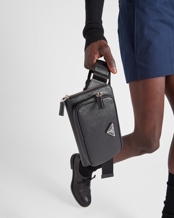 Riñonera de piel Saffiano Riñonera de piel Saffiano