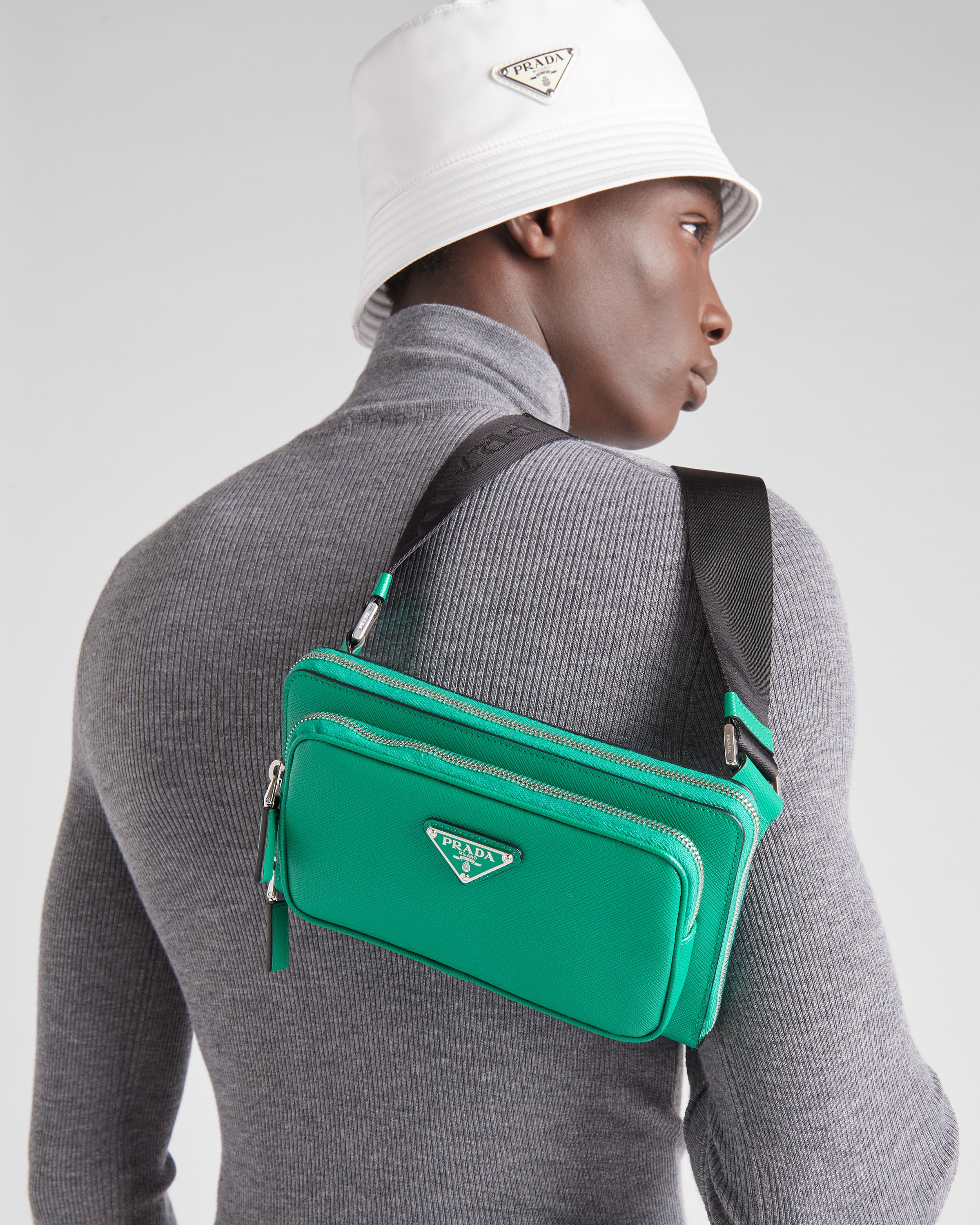 Prada saffiano belt bag hot sale