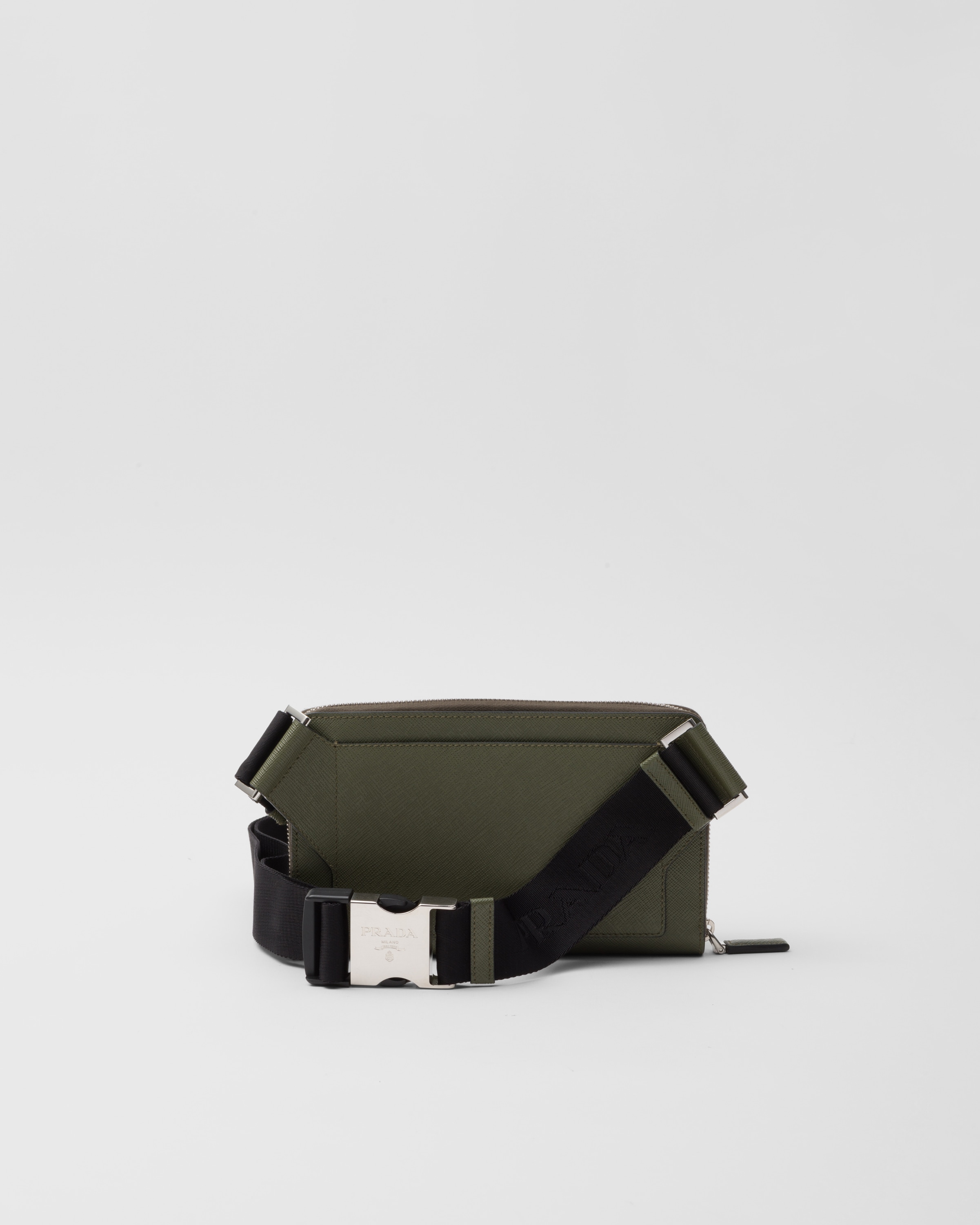 Prada leather trimmed belt bag discount