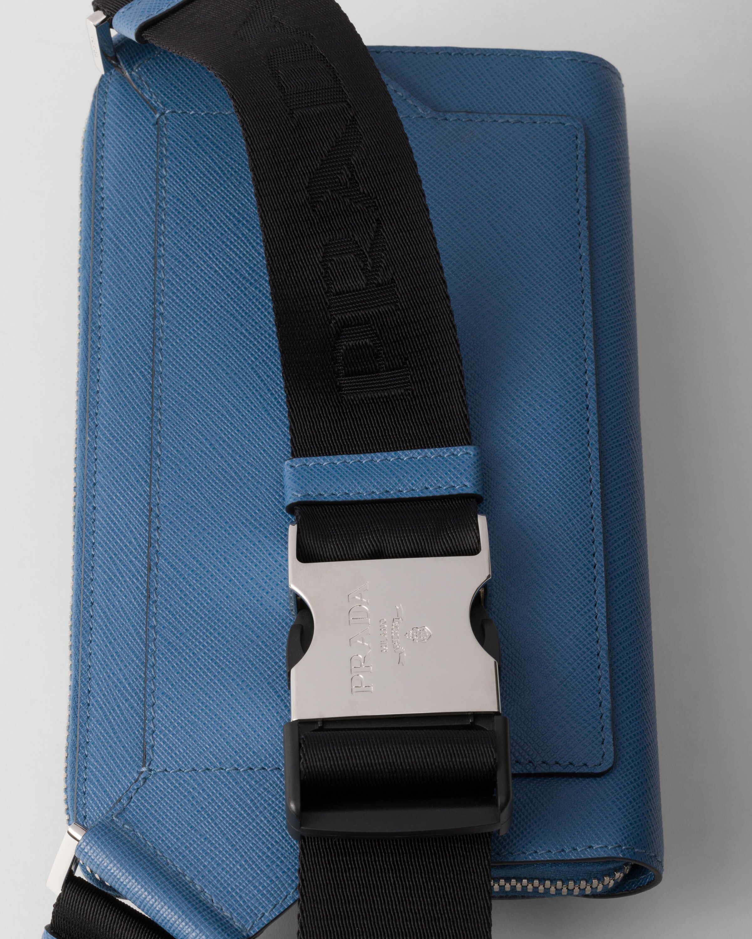 Air Force Blue Saffiano Leather Belt Bag PRADA