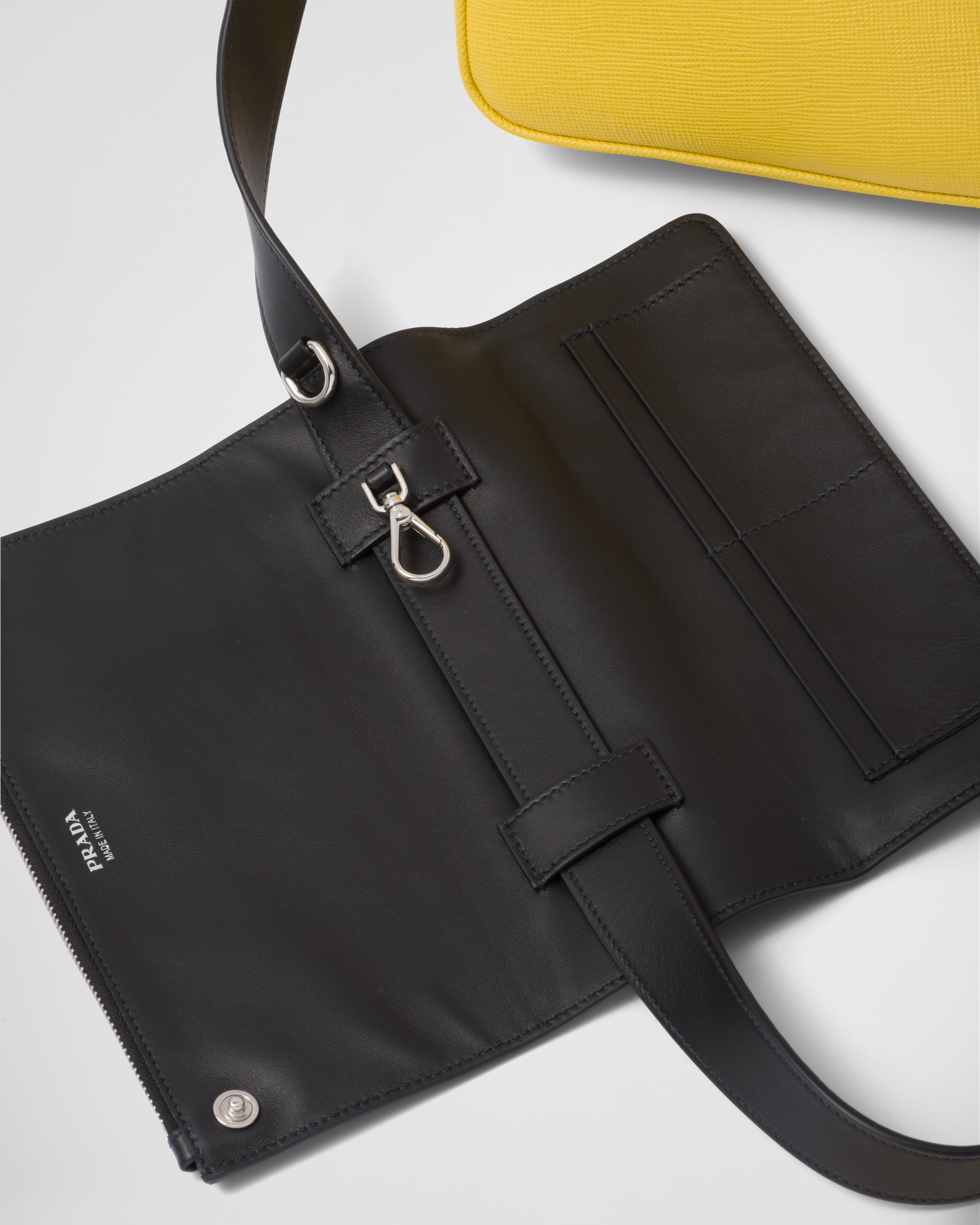 Prada Saffiano leather and leather shoulder bag 7