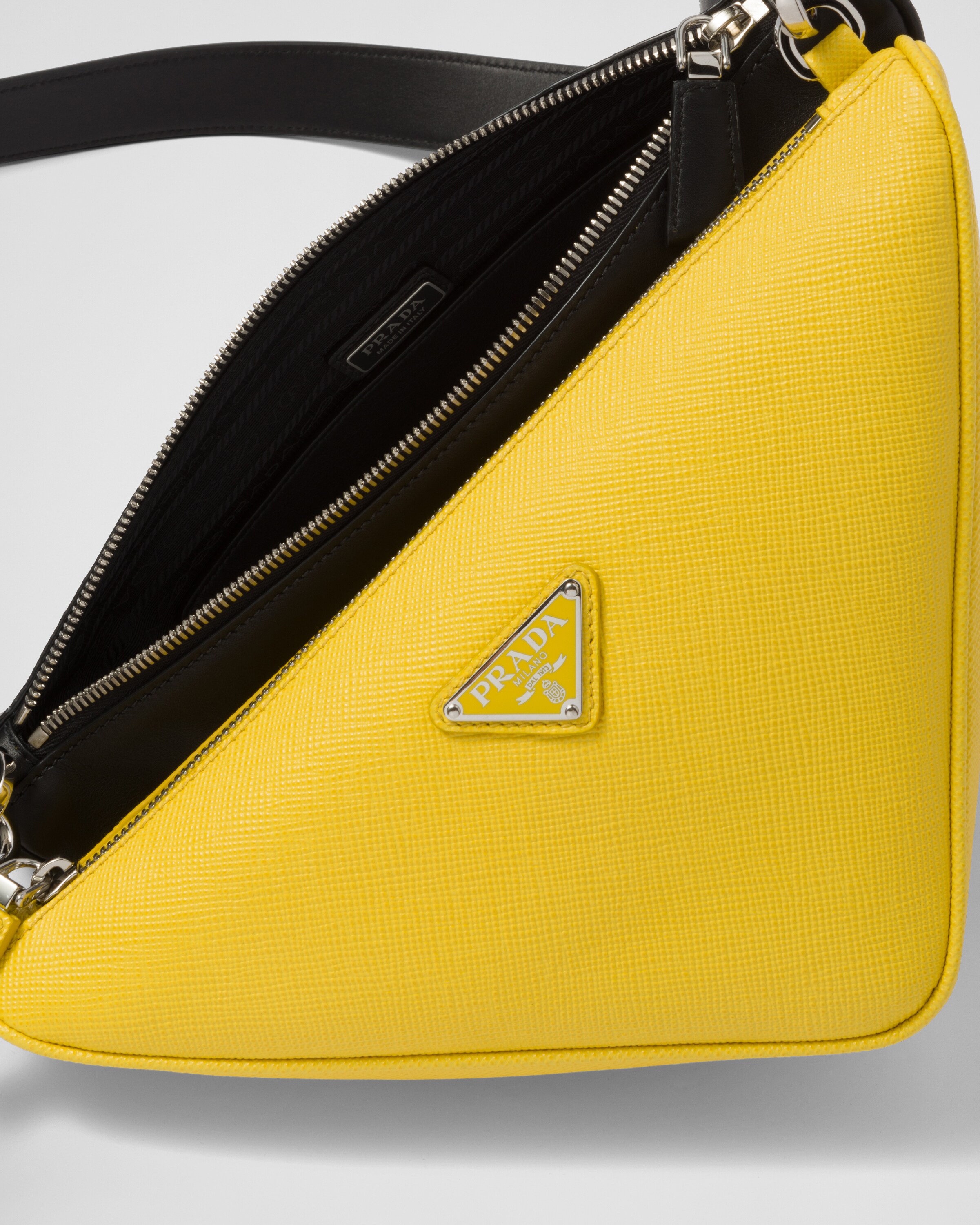 Prada Saffiano leather and leather shoulder bag 5
