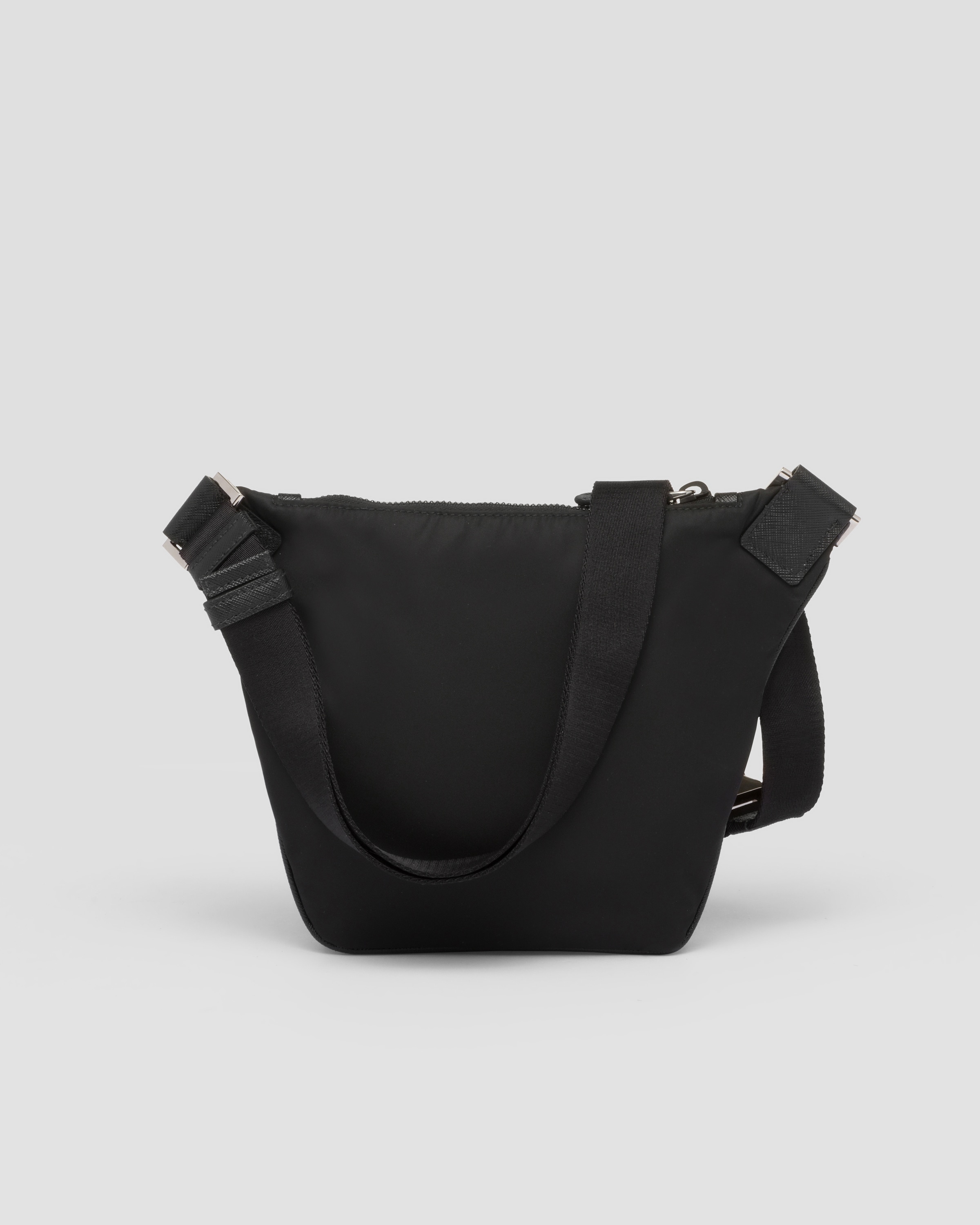 ブラック Re-nylon Xサフィアーノレザー ショルダーバッグ | PRADA ブラック Re-nylon Xサフィアーノレザー ショルダーバッグ | PRADA