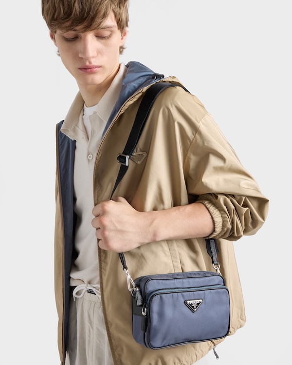 Borsa a tracolla in Re-Nylon e Saffiano - Aviazione Borsa a tracolla in Re-Nylon e Saffiano - Aviazione