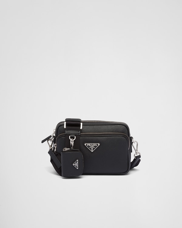 正規通販 embroidered Symbole Prada Black/Beige fabric PRADA | bag バッグ