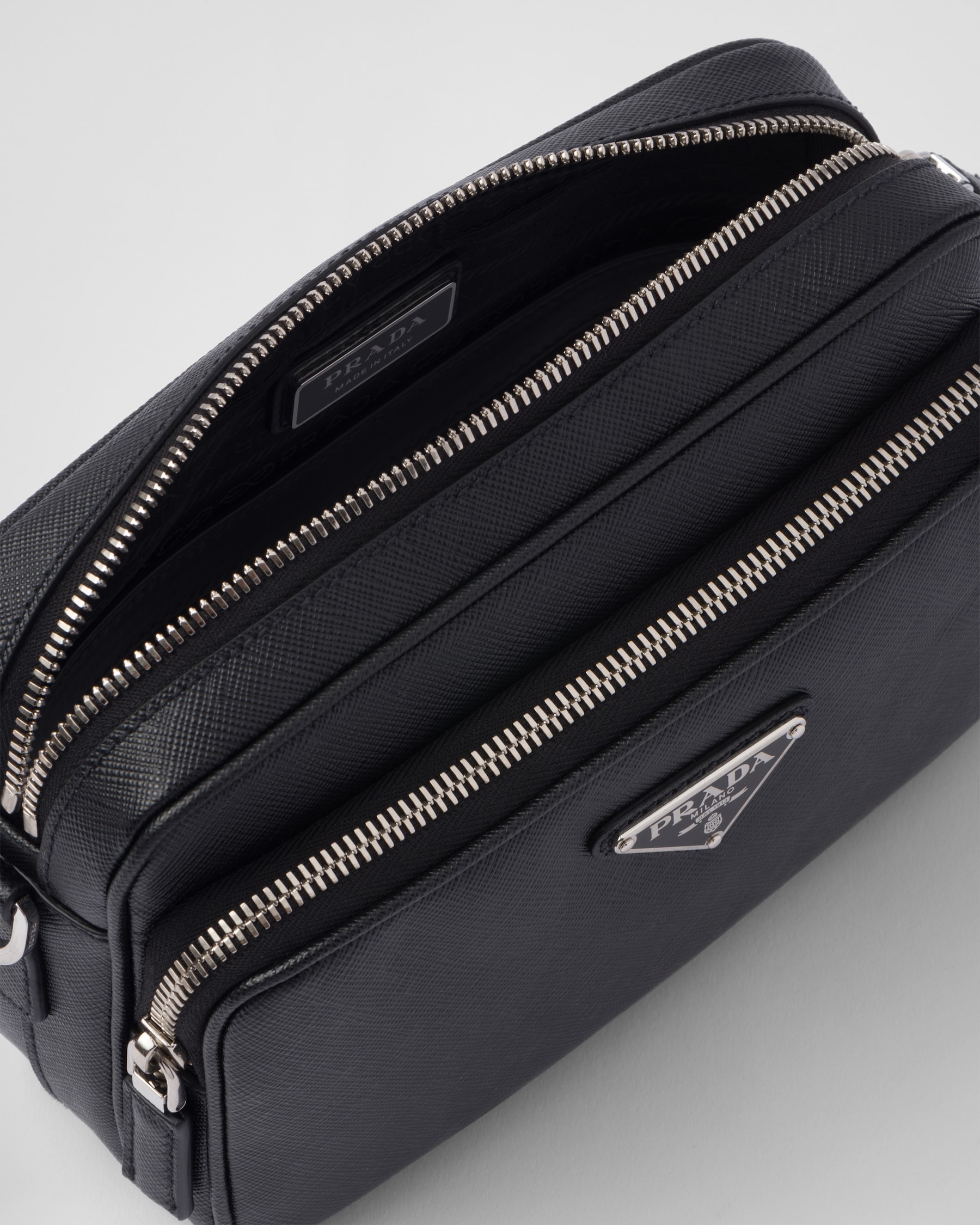 Prada Saffiano Lux Leather Robot Shoulder Bag